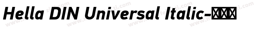 Hella DIN Universal Italic字体转换